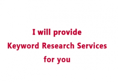 I will provide keyword research
