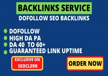 Build 25+ Backlink with high DA PA with Unique website