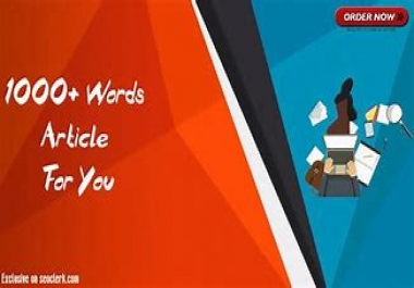 I will write 1000 words SEO article on any subject