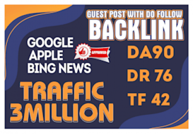 I provide you guest post service with dofollow backlink