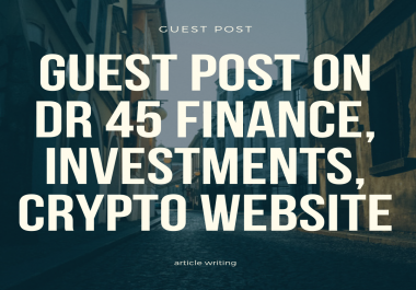 Guest post from Finance,  Crypto,  Investments niche DR 45 domain