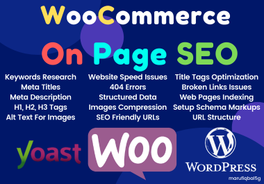 I will perform expert onpage SEO for your WordPress woocommerce store.