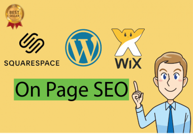 I will give onpage SEO service for wix,  wordpress or squarespace websites for ranking