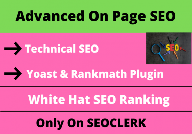 I will do website on page SEO and technical optimization of WordPress site
