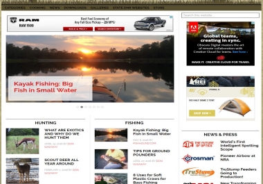 I will publish your guest post on my established hunting and fishing website