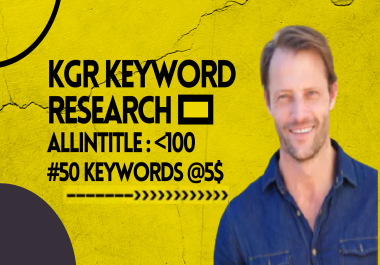 I will do profitable KGR keyword research for advanced SEO