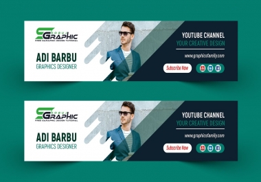 I will design a youtube banner for you