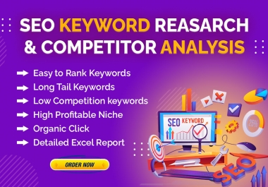 I Will do research high demand and low competitive longtail profitable keyword