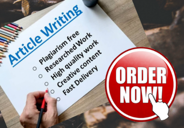 I will write SEO article or blog post for you on any topic