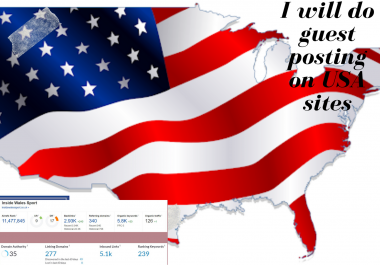 I will provide guest posting on USA sites