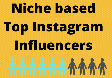I will find niche based top Instagram influencers