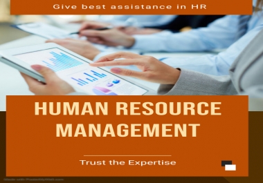 I will do human resource management work,  any human resource management writing