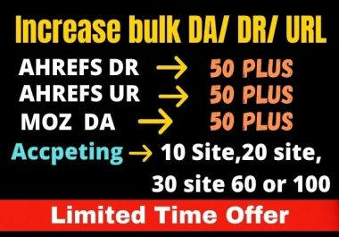 I will create bulk Moz da,  Ahrefs dr, Ahrefs url