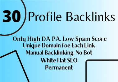 30 High DA PA Social Media Profile Backlinks