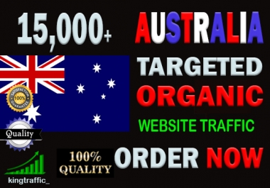 15,000 High Quality Australian web visitors real targeted Organic web traffic from Australia