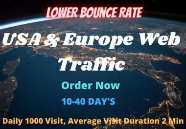 USA Europe web traffic us long visit 2 min