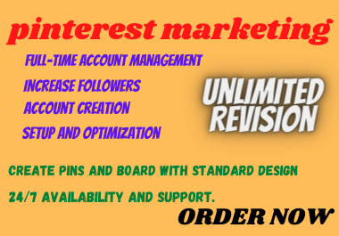 I will create pins and board with SEO as a pinterest marketing manager