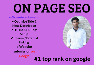 I will do optimize and fix onpage SEO for your website
