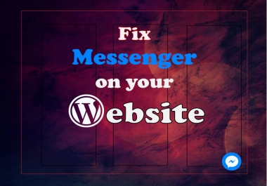 I will fix Facebook Messenger chatroom to your Website