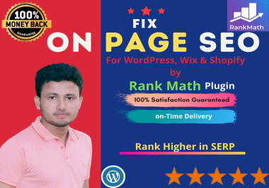 I Will do Fix On Page SEO by rank math to rank your website Higher in SERP