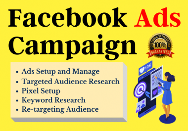 I will run and manage facebook ads campaign to grow your business