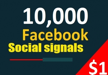 10,000 Facebook Social Signals From 1 Social Media SEO Ranking