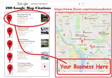 Create 2000 google maps citations for local business SEO