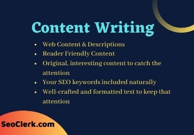I will write a unique SEO article and original blog post or website content
