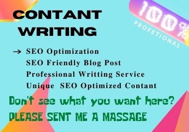 I will do write SEO content Friendly, Blog and Website