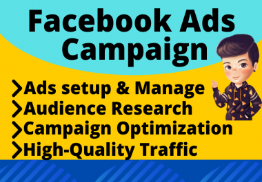 setup Facebook ads manager and run ads campaign for your Business