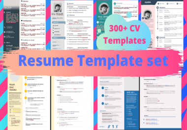 300+ Resume Template Bundle - Resume set