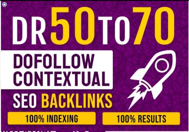 I will provide 10 DR 50 to 70 dofollow backlinks for off page seo