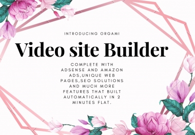 Intoducing Origami Video Site Builder. This software will help you to instantly create your own money