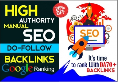 I will 500+ create high authority white hat manual seo dofollow backlinks for Google Rank 1