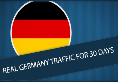 Get UNLIMITED targeted organic web traffic for 30 days from Germany