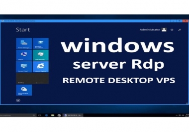 Windows Server 2012-2019 RDP VPS 4GB RAM WITH 80 SSD 2vCPU