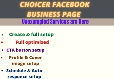 I will create, fix and optimize an eye catching facebook business page professionally