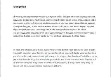 Language translation and photo editing