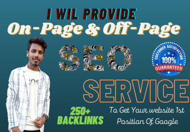 SEO service with high quality backlink to get your website on google top ranking
