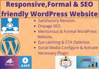 I will do responsive & formal Landing page with SEO friendly for wordpress website