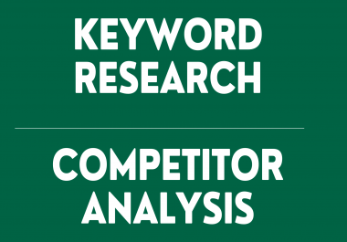 I will provide 2 competitor analysis + 50 profitable,  kgr,  long tail,  premium and golden keywords