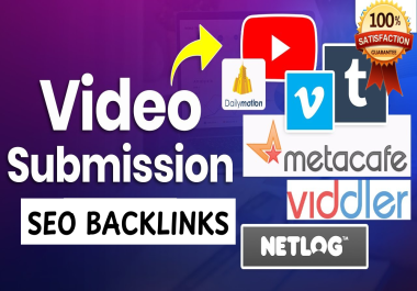20 Video Submission SEO Backlinks Services,  White Hat Link Building Mathod