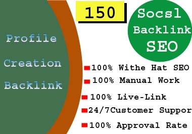 I will 100+ High Quality Profile Creation Backlinks for your website.