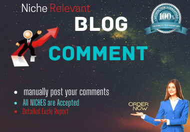 Published 30 niche relevant Blog comment manually
