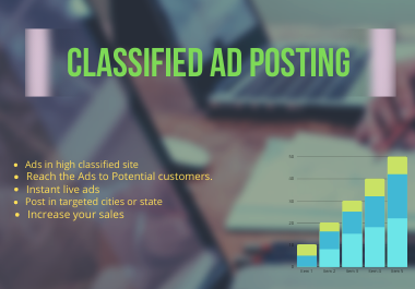 I will post your Ads on 50 top classified site worldwide