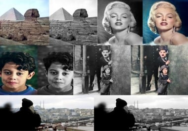 Converting and coloring any image from black and white to a color image quickly and professionally