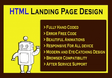 HTML Responsive Landing Page Design