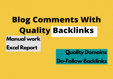 I'll manually write 100 niche-related blog comments with high-quality backlinks