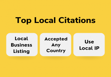 I will do 50 local citations manually and directory submission