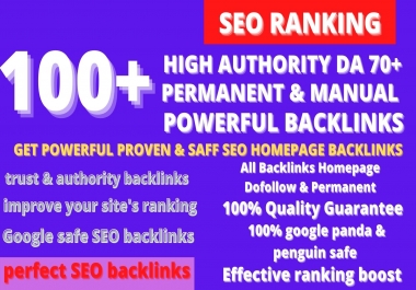 get premium permanent 100+ Pbn Backlink DA40+PA40+PR10 to 6 dofollow unique site